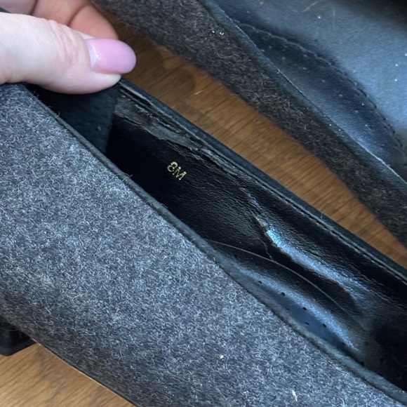 VANELi Gray Wool Pointed Flats with Bow Detail - Ladies 38 - EUC - Picture 4 of 14